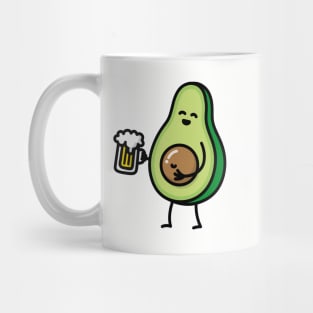 Funny avocado beer belly funny beer drinker gift Keto Ketones diet Mug